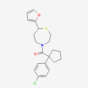 (1-(4-Chlorophenyl)cyclopentyl)(7-(furan-2-yl)-1,4-thiazepan-4-yl)methanone