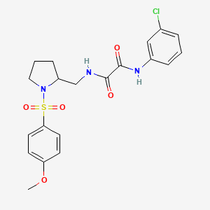 N1-(3-chlorophenyl)-N2-((1-((4-methoxyphenyl)sulfonyl)pyrrolidin-2-yl)methyl)oxalamide