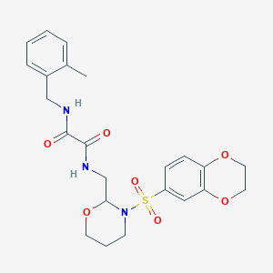 N1-((3-((2,3-dihydrobenzo[b][1,4]dioxin-6-yl)sulfonyl)-1,3-oxazinan-2-yl)methyl)-N2-(2-methylbenzyl)oxalamide