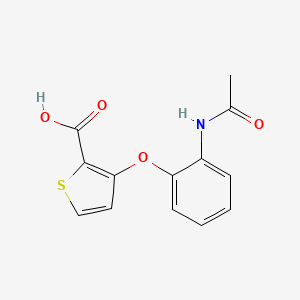 molecular formula C13H11NO4S B2849572 3-(2-acetamidophenoxy)thiophene-2-carboxylic acid CAS No. 900019-08-1