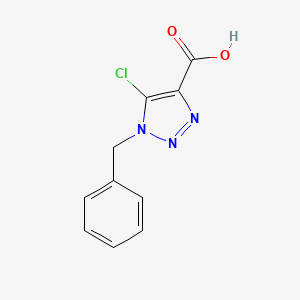 molecular formula C10H8ClN3O2 B2849615 1-Benzyl-5-chloro-1H-1,2,3-triazole-4-carboxylic acid CAS No. 15212-80-3