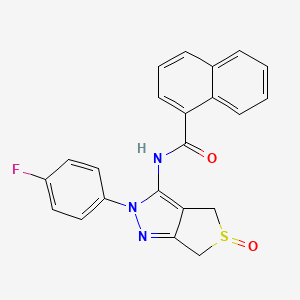 N-(2-(4-fluorophenyl)-5-oxido-4,6-dihydro-2H-thieno[3,4-c]pyrazol-3-yl)-1-naphthamide