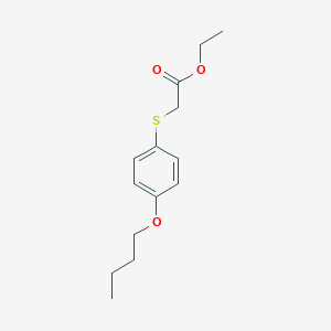 molecular formula C14H20O3S B2849620 Ethyl 2-(4-butoxyphenyl)sulfanylacetate CAS No. 2380185-95-3