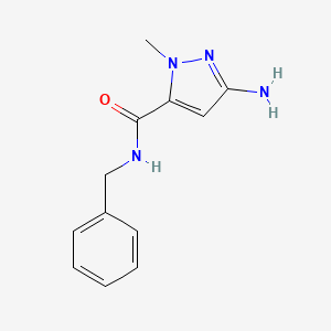 molecular formula C12H14N4O B2849622 3-amino-N-benzyl-1-methyl-1H-pyrazole-5-carboxamide CAS No. 1822873-18-6