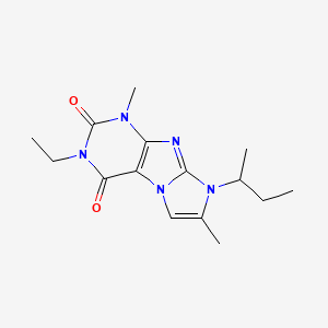 8-(sec-butyl)-3-ethyl-1,7-dimethyl-1H-imidazo[2,1-f]purine-2,4(3H,8H)-dione