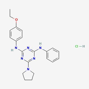 N2-(4-ethoxyphenyl)-N4-phenyl-6-(pyrrolidin-1-yl)-1,3,5-triazine-2,4-diamine hydrochloride