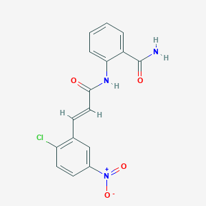 2-[[(E)-3-(2-chloro-5-nitrophenyl)prop-2-enoyl]amino]benzamide