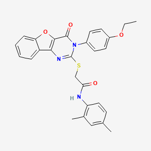 N-(2,4-dimethylphenyl)-2-((3-(4-ethoxyphenyl)-4-oxo-3,4-dihydrobenzofuro[3,2-d]pyrimidin-2-yl)thio)acetamide
