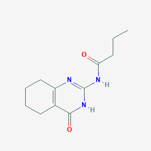 molecular formula C12H17N3O2 B2849650 N-(4-oxo-3,4,5,6,7,8-hexahydro-2-quinazolinyl)butanamide CAS No. 338416-60-7