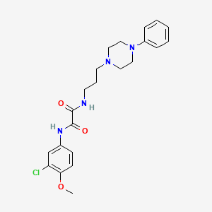 molecular formula C22H27ClN4O3 B2849750 N'-(3-chloro-4-methoxyphenyl)-N-[3-(4-phenylpiperazin-1-yl)propyl]ethanediamide CAS No. 1049568-13-9