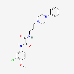 N1-(3-chloro-4-methoxyphenyl)-N2-(3-(4-phenylpiperazin-1-yl)propyl)oxalamide