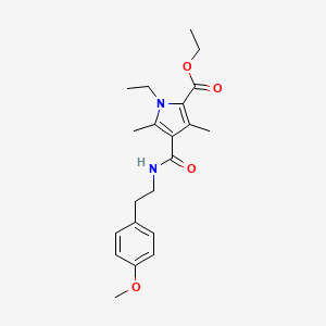 ethyl 1-ethyl-4-((4-methoxyphenethyl)carbamoyl)-3,5-dimethyl-1H-pyrrole-2-carboxylate