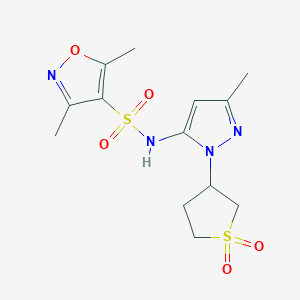 N-(1-(1,1-dioxidotetrahydrothiophen-3-yl)-3-methyl-1H-pyrazol-5-yl)-3,5-dimethylisoxazole-4-sulfonamide