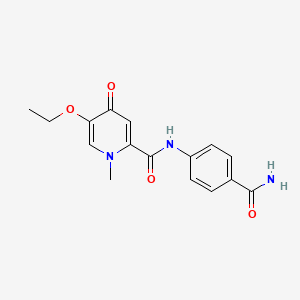 N-(4-carbamoylphenyl)-5-ethoxy-1-methyl-4-oxo-1,4-dihydropyridine-2-carboxamide