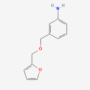 molecular formula C12H13NO2 B2849759 3-[(Furan-2-ylmethoxy)methyl]aniline CAS No. 1016534-46-5