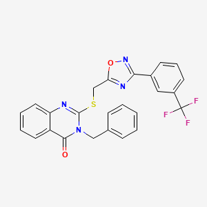 3-benzyl-2-(((3-(3-(trifluoromethyl)phenyl)-1,2,4-oxadiazol-5-yl)methyl)thio)quinazolin-4(3H)-one