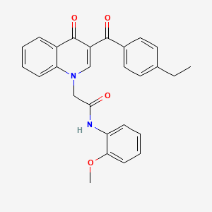 2-(3-(4-ethylbenzoyl)-4-oxoquinolin-1(4H)-yl)-N-(2-methoxyphenyl)acetamide