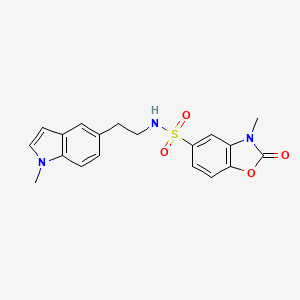 3-methyl-N-[2-(1-methyl-1H-indol-5-yl)ethyl]-2-oxo-2,3-dihydro-1,3-benzoxazole-5-sulfonamide