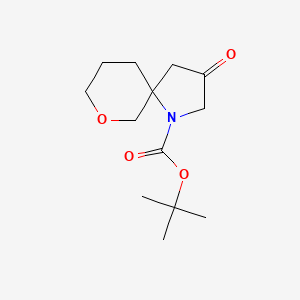 molecular formula C13H21NO4 B2849772 Tert-butyl 3-oxo-9-oxa-1-azaspiro[4.5]decane-1-carboxylate CAS No. 2248301-42-8