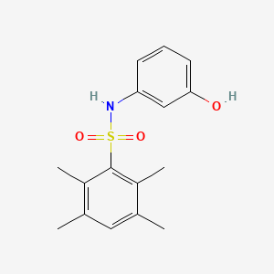 molecular formula C16H19NO3S B2849796 N-(3-hydroxyphenyl)-2,3,5,6-tetramethylbenzenesulfonamide CAS No. 873673-76-8