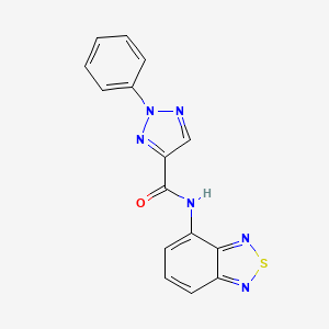 molecular formula C15H10N6OS B2849802 N-(2,1,3-benzothiadiazol-4-yl)-2-phenyl-2H-1,2,3-triazole-4-carboxamide CAS No. 1207026-71-8