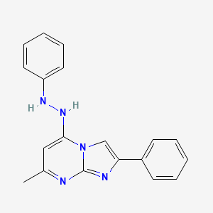 B2849825 7-Methyl-2-phenyl-5-(2-phenylhydrazino)imidazo[1,2-a]pyrimidine CAS No. 13994-75-7