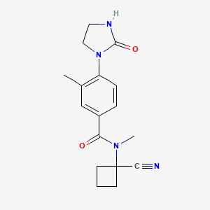 molecular formula C17H20N4O2 B2849830 N-(1-cyanocyclobutyl)-N,3-dimethyl-4-(2-oxoimidazolidin-1-yl)benzamide CAS No. 1427949-66-3