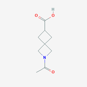 molecular formula C9H13NO3 B2849832 2-Acetyl-2-azaspiro[3.3]heptane-6-carboxylic acid CAS No. 2303859-30-3