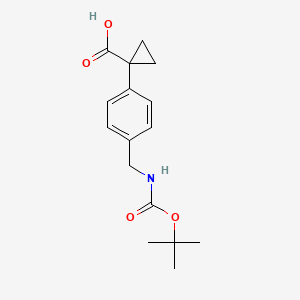 1-[4-({[(Tert-butoxy)carbonyl]amino}methyl)phenyl]cyclopropane-1-carboxylic acid