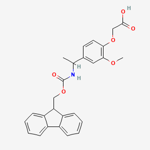 2-{4-[1-({[(9H-fluoren-9-yl)methoxy]carbonyl}amino)ethyl]-2-methoxyphenoxy}acetic acid