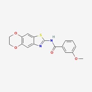 N-(6,7-dihydro-[1,4]dioxino[2,3-f][1,3]benzothiazol-2-yl)-3-methoxybenzamide