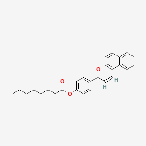 4-[3-(1-Naphthyl)acryloyl]phenyl octanoate