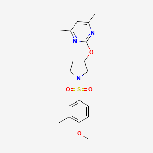 2-((1-((4-Methoxy-3-methylphenyl)sulfonyl)pyrrolidin-3-yl)oxy)-4,6-dimethylpyrimidine