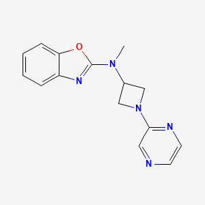 molecular formula C15H15N5O B2849982 N-methyl-N-[1-(pyrazin-2-yl)azetidin-3-yl]-1,3-benzoxazol-2-amine CAS No. 2415564-39-3