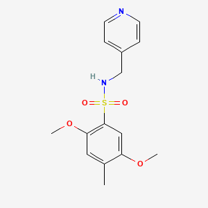 2,5-dimethoxy-4-methyl-N-(pyridin-4-ylmethyl)benzenesulfonamide