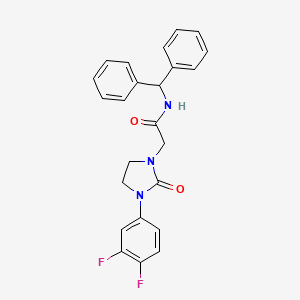 N-benzhydryl-2-(3-(3,4-difluorophenyl)-2-oxoimidazolidin-1-yl)acetamide