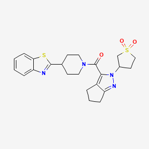 (4-(Benzo[d]thiazol-2-yl)piperidin-1-yl)(2-(1,1-dioxidotetrahydrothiophen-3-yl)-2,4,5,6-tetrahydrocyclopenta[c]pyrazol-3-yl)methanone
