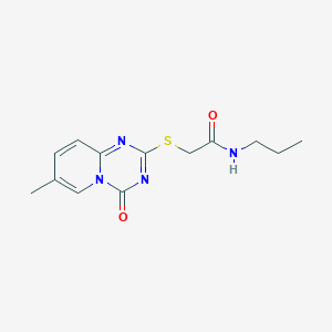 2-(7-methyl-4-oxopyrido[1,2-a][1,3,5]triazin-2-yl)sulfanyl-N-propylacetamide