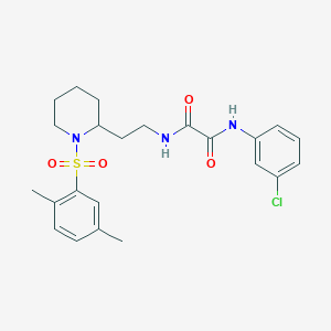 N1-(3-chlorophenyl)-N2-(2-(1-((2,5-dimethylphenyl)sulfonyl)piperidin-2-yl)ethyl)oxalamide