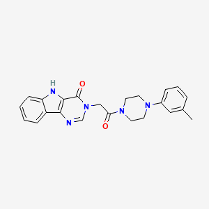 3-(2-oxo-2-(4-(m-tolyl)piperazin-1-yl)ethyl)-3H-pyrimido[5,4-b]indol-4(5H)-one