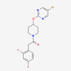1-[4-(5-Bromopyrimidin-2-yl)oxypiperidin-1-yl]-2-(2,4-difluorophenyl)ethanone