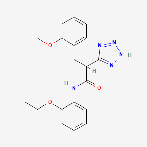 molecular formula C19H21N5O3 B2850013 N-(2-ethoxyphenyl)-3-(2-methoxyphenyl)-2-(1H-tetrazol-5-yl)propanamide CAS No. 483993-77-7
