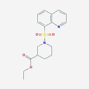 molecular formula C17H20N2O4S B2850026 ethyl 1-(quinolin-8-ylsulfonyl)piperidine-3-carboxylate CAS No. 433245-85-3