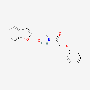 molecular formula C20H21NO4 B2850052 N-[2-(1-benzofuran-2-yl)-2-hydroxypropyl]-2-(2-methylphenoxy)acetamide CAS No. 2034545-46-3
