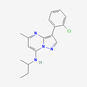 molecular formula C17H19ClN4 B2850078 N-(butan-2-yl)-3-(2-chlorophenyl)-5-methylpyrazolo[1,5-a]pyrimidin-7-amine CAS No. 890636-09-6