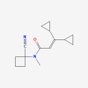 molecular formula C15H20N2O B2850129 N-(1-cyanocyclobutyl)-3,3-dicyclopropyl-N-methylprop-2-enamide CAS No. 1384684-35-8