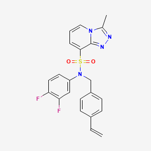molecular formula C22H18F2N4O2S B2850136 N-(3,4-difluorophenyl)-N-[(4-ethenylphenyl)methyl]-3-methyl-[1,2,4]triazolo[4,3-a]pyridine-8-sulfonamide CAS No. 1251587-23-1