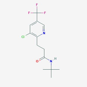 molecular formula C13H16ClF3N2O B2850149 N-tert-butyl-3-[3-chloro-5-(trifluoromethyl)pyridin-2-yl]propanamide CAS No. 337920-43-1