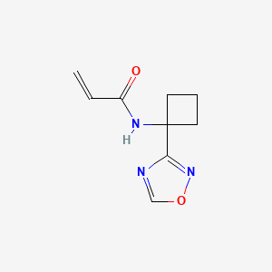 molecular formula C9H11N3O2 B2850169 N-[1-(1,2,4-Oxadiazol-3-yl)cyclobutyl]prop-2-enamide CAS No. 2305456-76-0