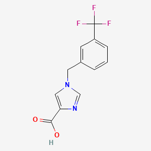 molecular formula C12H9F3N2O2 B2850176 1-[3-(Trifluoromethyl)benzyl]-1H-imidazole-4-carboxylic acid CAS No. 1295542-29-8